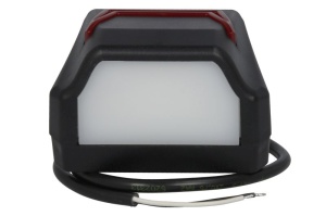 Lumina numar inmatriculare (LED, 12/24V, culoare: negru, culoare sticla: rosu/alb, 58x70x93,5mm, lungime cablu: 500mm, cu lumină de poziţie) - Img 1