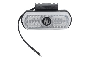 Lumini clarificare stanga/dreapta, forma: oval, alb, LED, inaltime 53mm; latime 133,8mm; adancime 25mm, în relief, lungime cablu 240mm, cu cuier, 12/24V (IP6K9K) - Img 1