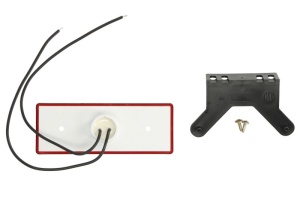 Lumini clarificare stanga/dreapta, rosu, LED, inaltime 44mm; latime 119mm; adancime 19,5mm, în relief, lungime cablu 220mm, cu cuier, 12/24V - Img 2