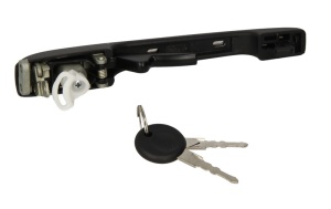 Maner usa Fata Stanga potrivit AUDI 80 B2, 90 B2, COUPE B2, QUATTRO 1.3-2.2 1978-1989 - (cu cheie, extern, cu incuietoare, negru) - Img 2