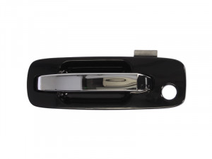 Maner usa fata stanga potrivit NISSAN X-TRAIL 2001-2007 - exterior, cu locas incuietoare negru/crom/grunduit