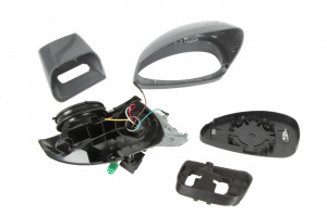Oglinda dreapta potrivit CITROEN C4 2004-2010 - electrica incalzita, albastra, grunduita, cu senzor temperatura