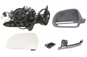 Oglinda laterala Stanga electrica, asferica, incalzita, potrivit AUDI A6 ALLROAD C6, A6 ALLROAD C7, A6 C6