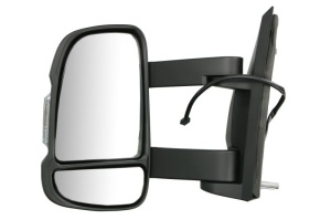 Oglinda laterala Stanga potrivit CITROEN JUMPER II; FIAT DUCATO; PEUGEOT BOXER dupa 2006 - (electric; convexa; lung, cu indicator; bec wy5w)