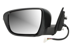 Oglinda stanga electric, convex, cu incalzire, asistent la schimbarea benzii, grund, rabatabil electric, cu semnalizator potrivit NISSAN QASHQAI II J11 11.13-03.21 - Img 1