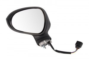 Oglinda stanga potrivit SEAT LEON 2009-2012 - electrica incalzita, crom, grunduita, pliabila electric