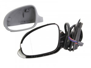 Oglinda stanga potrivit VW PASSAT 2005-2010 - electrica, asferic, incalzita, grunduita, pliabila electric