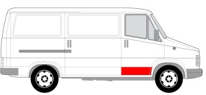 Panou reparatie usa Fata Dreapta (acoperire, partea inferioara) potrivit CITROEN C25; FIAT DUCATO, TALENTO; PEUGEOT J5 09.81-05.94 - Img 2