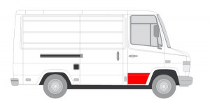 Panou reparatie usa Fata Dreapta potrivit MERCEDES VARIO, VARIO (B667, B670, B668), VARIO (B670), VARIO (B670, B668, B667) dupa 1996 - (strat, partea inferioara) - Img 2