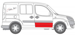 Panou reparatie usa Fata Dreapta (strat, versiune cu usa laterala, inaltime 300mm) potrivit FIAT DOBLO, DOBLO/MINIVAN 03.01- - Img 2