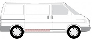 Panou reparatie usa Spate potrivit VW TRANSPORTER T4 1990-2003 - Img 2