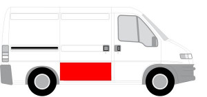 Panou reparatie usa Spate/usa culisanta (strat, partea inferioara, model scurt, inaltime 400mm, lungime 1200mm) potrivit CITROEN JUMPER I; FIAT DUCATO; PEUGEOT BOXER 03.94-09.06 - Img 2
