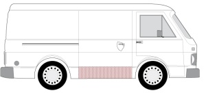 Panou reparatie usa Spate/Usa glisanta potrivit VW LT 28-35 I, LT 40-55 I 04.75-06.96 - Img 2