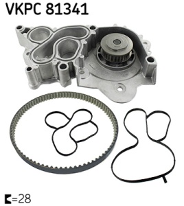 Pompa apa cu garnitura potrivit AUDI A1, A3, A4 B9, A5, Q2, Q3; SEAT ALHAMBRA, ARONA, ATECA, IBIZA IV, IBIZA IV SC, IBIZA IV ST, IBIZA V, LEON, LEON SC, LEON SPORTSTOURER, LEON ST 1.0-1.6D 04.11- - Img 3