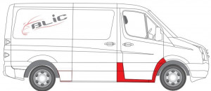 Prag auto Fata Dreapta (cu element de reparatie aripa, VAN) potrivit MERCEDES SPRINTER 3,5-T (B906), SPRINTER 3-T (B906), SPRINTER 4,6-T (B906) - Img 3