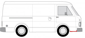 Prag auto fata Dreapta potrivit VW LT 28-35 I, LT 40-55 I -06.96 - Img 2