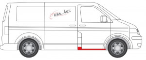 Prag auto Fata Dreapta potrivit VW MULTIVAN T5, TRANSPORTER T5 -04.15 - Img 2