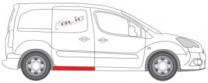 Prag auto Spate Dreapta (lungime 100cm) potrivit CITROEN BERLINGO, BERLINGO MULTISPACE, BERLINGO/MINIVAN; PEUGEOT PARTNER, PARTNER TEPEE, PARTNER/MINIVAN - Img 2