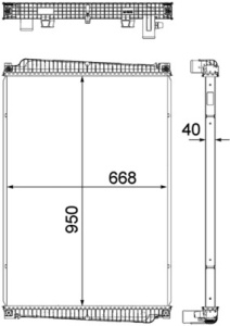 Radiator motor (fara cadru) potrivit MAN TGL I, TGM I D0836LFL40-D0836LFLAP 04.05-03.22 - Img 4