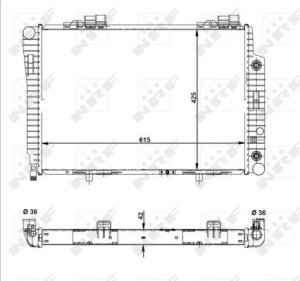 Radiator motor potrivit MERCEDES C T-MODEL (S202), C (W202), E (W210), SLK (R170) 2.0-3.2 - Img 1