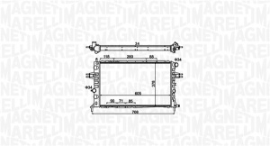 Radiator motor potrivit OPEL ASTRA G, ASTRA G/KOMBI, ZAFIRA A 1.7D/1.8/2.0D - Img 1