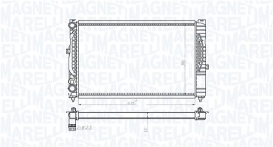 Radiator racire motor (manual) potrivit AUDI A4 B5, A6 C5; SKODA SUPERB I; VW PASSAT B5, PASSAT B5.5 1.6-2.3 11.94-03.08 - Img 2
