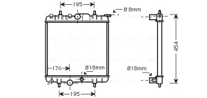 Radiator racire motor potrivit PEUGEOT 307 1.4 08.00-09.03 - Img 3