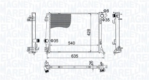 Radiator racire motor potrivit RENAULT GRAND SCENIC IV, MEGANE IV, SCENIC IV, TALISMAN 1.6/1.6D/1.8 06.15- - Img 3
