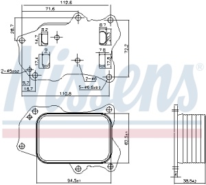 Radiator ulei potrivit FORD ECOSPORT, FOCUS IV, KUGA III, PUMA, TOURNEO CONNECT V408 NADWOZIE WIELKO, TRANSIT CONNECT, TRANSIT CONNECT V408/MINIVAN, TRANSIT COURIER V769/MINIVAN 1.5D 05.15- - Img 4
