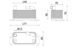Radiator ulei potrivit VOLVO C30, C70 II, S40 I, S40 II, S60 I, S60 II, S80 II, V40, V50, V60 I, V70 II, V70 III, V70 III/KOMBI, XC60 I, XC70 II 1.5-Electric 07.95-08.19 - Img 3