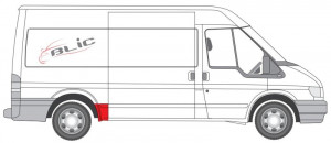 Segment aripa Spate Dreapta (inainte roata, model mediu) potrivit FORD TRANSIT -04.13 - Img 2