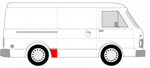Segment aripa Spate Dreapta (inainte roata) potrivit VW LT 28-35 I, LT 40-55 I -12.96 - Img 2