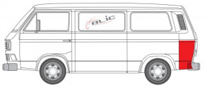 Segment aripa spate Stanga (inaltime 75 cm) potrivit VW TRANSPORTER T3 05.79-07.92 - Img 2