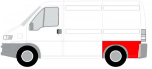 Segment aripa Spate Stanga potrivit CITROEN JUMPER I; FIAT DUCATO; PEUGEOT BOXER pana in 2006 - (model scurt) - Img 2