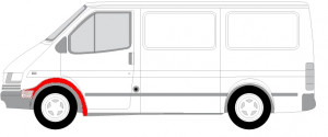 Segment aripa Stanga (extern, aparatoare de noroi) potrivit FORD TRANSIT, TRANSIT TOURNEO 01.86-12.00 - Img 2