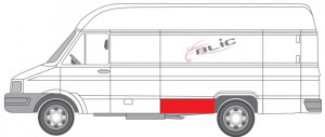 Segment reparatie aripa Spate Stanga (inainte de roata, model lung) potrivit IVECO DAILY I, DAILY II -05.99 - Img 2