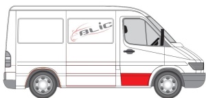 Segment reparatie usa Fata Dreapta potrivit MERCEDES SPRINTER 2-T (B901, B902), SPRINTER 3-T (B903), SPRINTER 4-T (B904) 1995-2006 - (strat, partea inferioara, inaltime 310mm) - Img 2