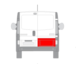 Segment reparatie usa Spate Dreapta potrivit NISSAN PRIMASTAR; OPEL VIVARO A; RENAULT TRAFIC II dupa 2001 - (strat, partea inferioara) - Img 2