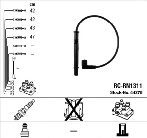Set cablaj aprindere potrivit DACIA LOGAN, LOGAN II, LOGAN MCV II, SANDERO, SANDERO II; NISSAN KUBISTAR; RENAULT CLIO II, CLIO III, CLIO III/HATCHBACK, CLIO IV, KANGOO 1.2/1.2ALK/1.2LPG 05.96- - Img 2