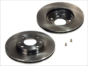 Set discuri frana (2 buc.) Fata Dreapta/Stanga potrivit CHEVROLET CORSA, LANOS; DAEWOO LANOS, NEXIA; FSO LANOS; OPEL ASCONA C, ASTRA F, ASTRA F CLASSIC, ASTRA F/KOMBI 1.2-2.0 09.82- - Img 1