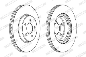 Set discuri frana (2 buc.) Fata Dreapta/Stanga potrivit CHRYSLER 300 C, 300C; DODGE CHALLENGER, CHALLENGER SE, CHALLENGER SRT8, CHARGER, MAGNUM, MAGNUM II 2.7-6.4 09.04- - Img 2