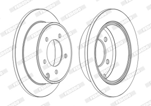 Set discuri frana (2 buc.) Spate Dreapta/Stanga potrivit CHRYSLER 200, SEBRING; DODGE AVENGER, CALIBER; JEEP COMPASS, PATRIOT 1.8-3.6ALK 06.06- - Img 4