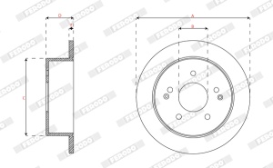 Set discuri frana (2 buc.) Spate Dreapta/Stanga potrivit SSANGYONG ACTYON II, KORANDO 2.0-2.2D 11.10- - Img 3