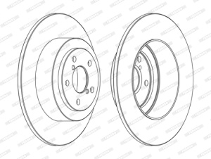 Set discuri frana (2 buc.) Spate Dreapta/Stanga potrivit SUBARU FORESTER, IMPREZA, LEGACY III, LEGACY IV, OUTBACK 2.0/2.5/3.0 06.98-09.09 - Img 2
