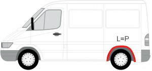 Set reparatie aripa interioara Stanga/Dreapta Spate potrivit MERCEDES SPRINTER 901, 902, 903, 904, 905; VW LT II 1995-2006 - Img 2