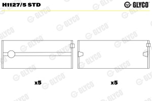 Set rulment arbore cotit (STD, principalele directii; set) potrivit HONDA CIVIC VII; ISUZU GEMINI; MAZDA 323 S V; OPEL ASTRA F, ASTRA F/KOMBI, ASTRA G, ASTRA G CLASSIC 1.5D/1.7D 09.80- - Img 2