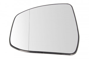 Sticla oglinda laterala Stanga asferica, crom potrivit FORD FOCUS II, FOCUS III, FOCUS II/KOMBI, MONDEO IV; 2004-2011