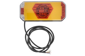 Stop spate dreapta (LED, 12/24V, cu intermitent, cu lumina de ceata, lumina de marșarier, cu lumina stop, lumini parcare, cu lumina placuta inmatriculare, reflector, indicator dinamic, lungimea cablu : 2m) - Img 1