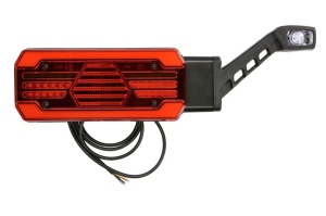 Stop spate dreapta (LED, 12/24V, cu intermitent, cu lumina de ceata, lumina de marșarier, cu lumina stop, lumini parcare, reflector, cu lampă cu braț prelungit, lungimea cablu : 2m) - Img 1