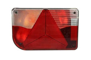 Stop spate stanga BBSN 830 (P21/5W/P21W/PY21W, 12V, cu intermitent, cu lumina de ceata, cu stop, lumina de parcare, reflector triunghiular, conector: Bayonet 5PIN) - Img 1
